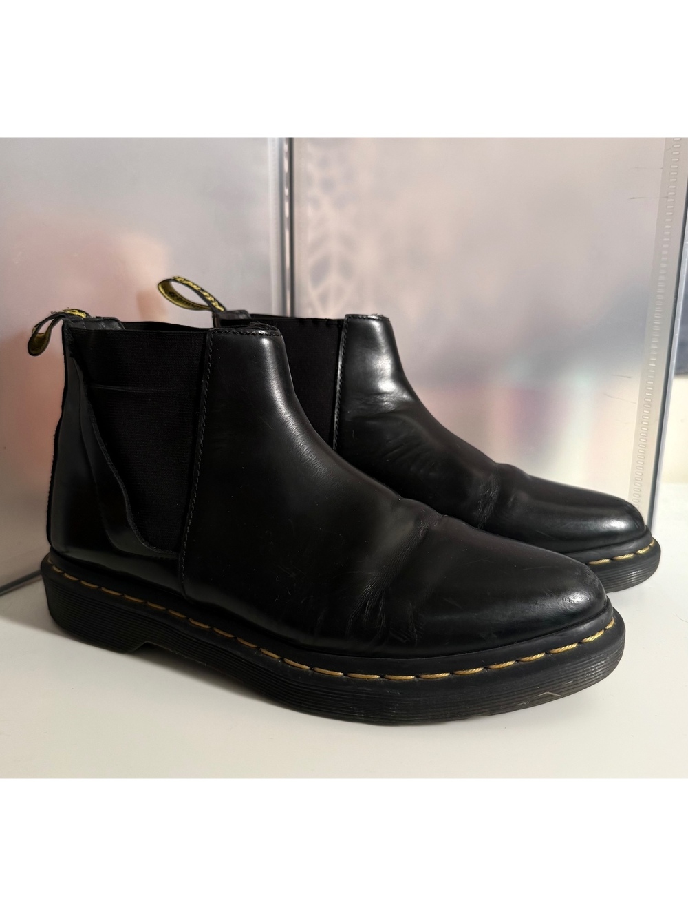 Dr. Martens Bianca AW004 Black Leather Chelsea Boots Women’s 9 UK 7